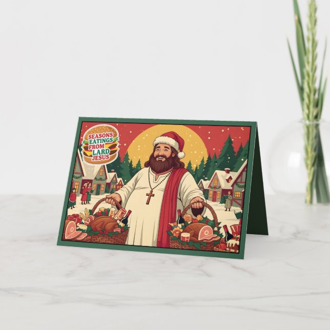 Atheist Christmas card for atheist non-dieters. Kort (Framsida)