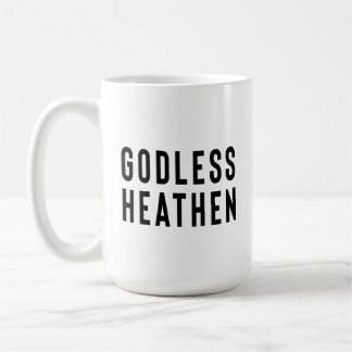 Atheist Gift, Godless Heathen, Gag Gift, Agnostic. Kaffemugg