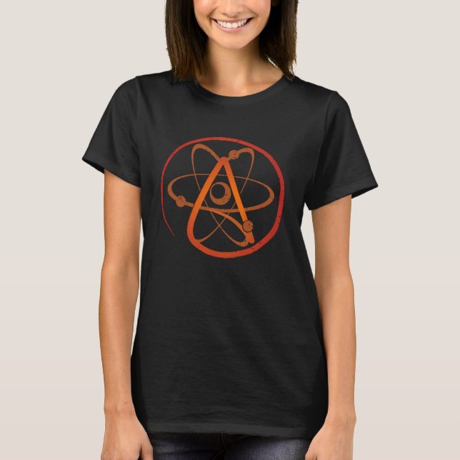 Atheist Science Philosopher T Shirt (Framsida)