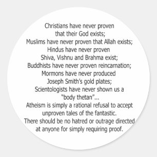 Atheist Stickers Runt Klistermärke