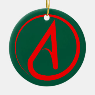 Atheist Symbol Red Julgransprydnad Keramik