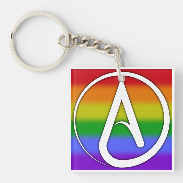 Atheist Symbol White over Rainbow (Framsidan)
