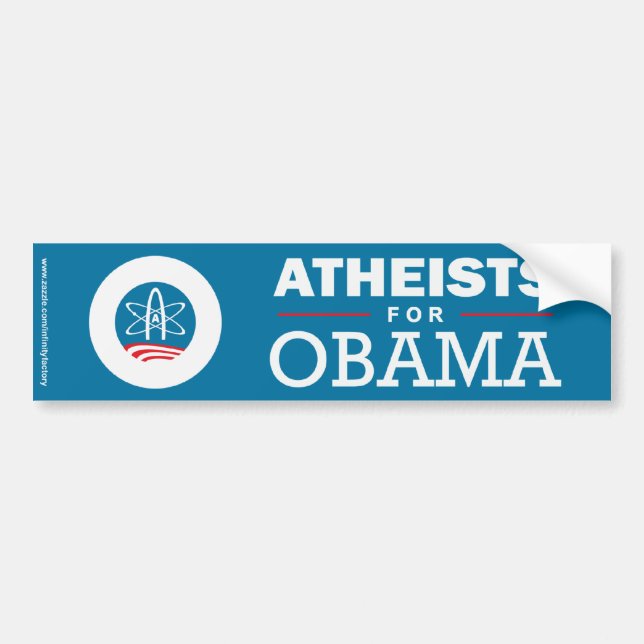 Atheister för Obama Bildekal (Framsidan)
