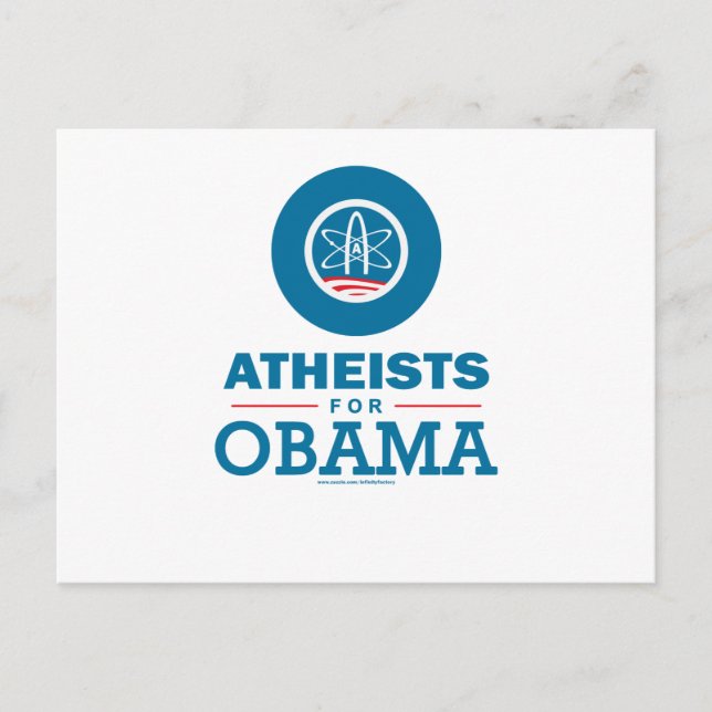 Atheister för Obama Vykort (Framsida)