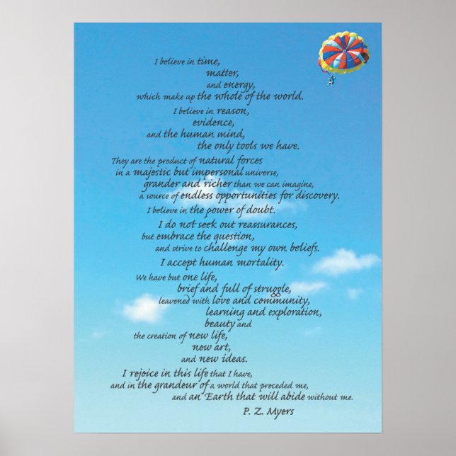 Atheists' Creed Poster (Framsidan)