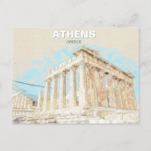 Athen Grekland – Forntida Stad Resminne Vykort
