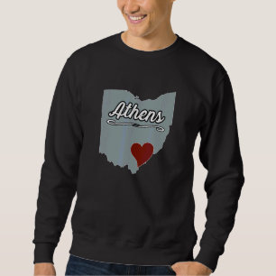 ATHEN Ohio OH Stad Stat USA Sött Minne Lång Ärmad Tröja