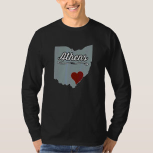 ATHEN Ohio OH Stad Stat USA Sött Minne T Shirt