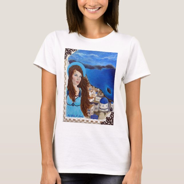 Athena Earthangel of Feminine Power and Strength T-shirt (Framsida)