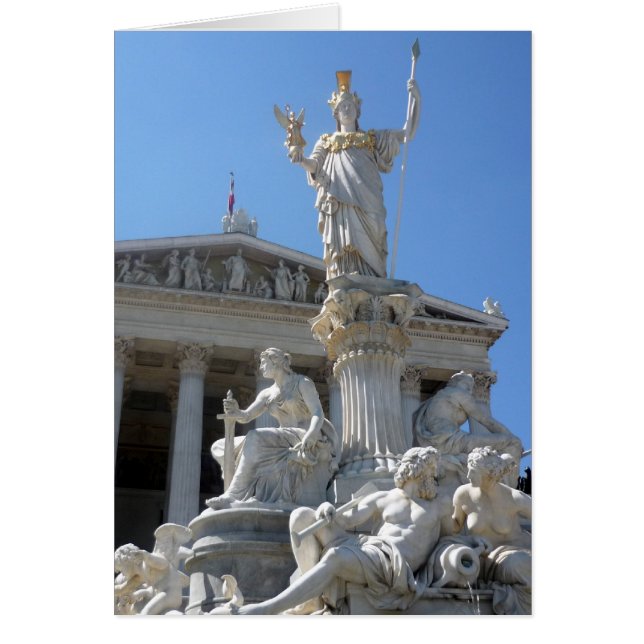 athena fontän hälsningskort (Framsidan)