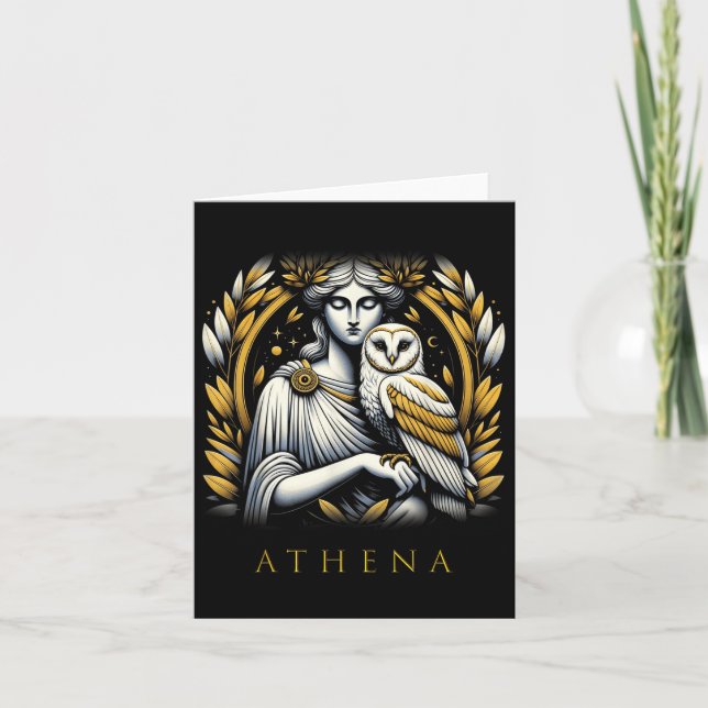 Athena Goddess gudinna och Krig Kort (Framsida)