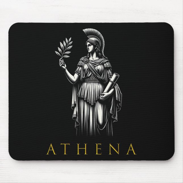 Athena Goddess gudinna och Krig Musmatta (Framsidan)