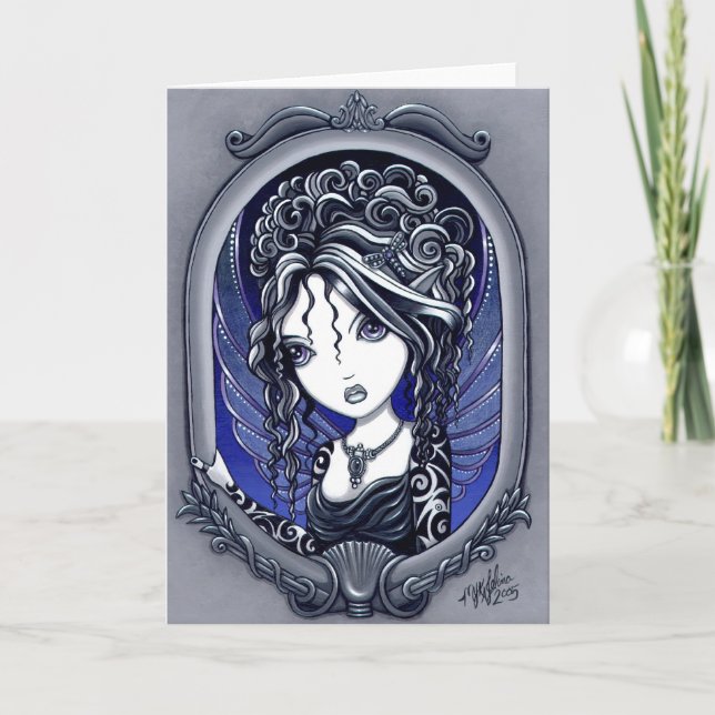 "Athena" Gothic Tattoo Fairy Art Card Kort (Framsida)
