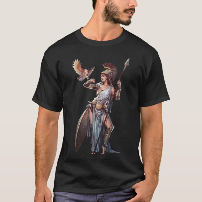 Athena Greek Goddess  T Shirt (Framsida)