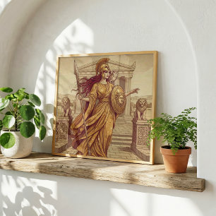 Athena Grekisk mytologi Poster