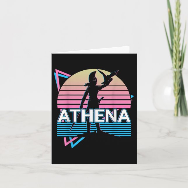 Athena Grekiska gudinna i visdom och Krig Kort (Framsida)