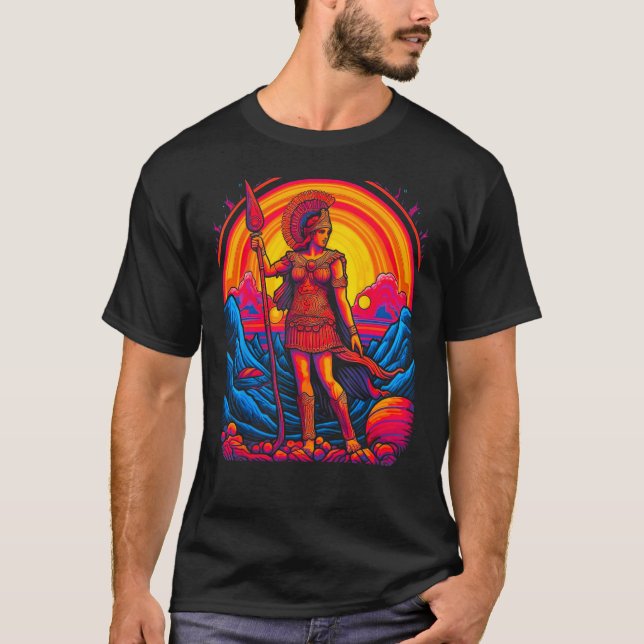 Athena grekiska Mythology Goddess T Shirt (Framsida)