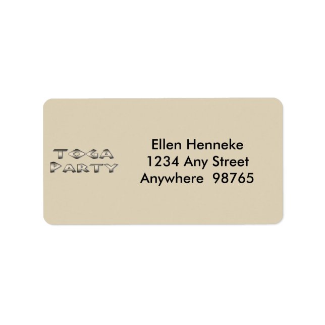 Athena i Parthenon Adressetikett (Framsidan)