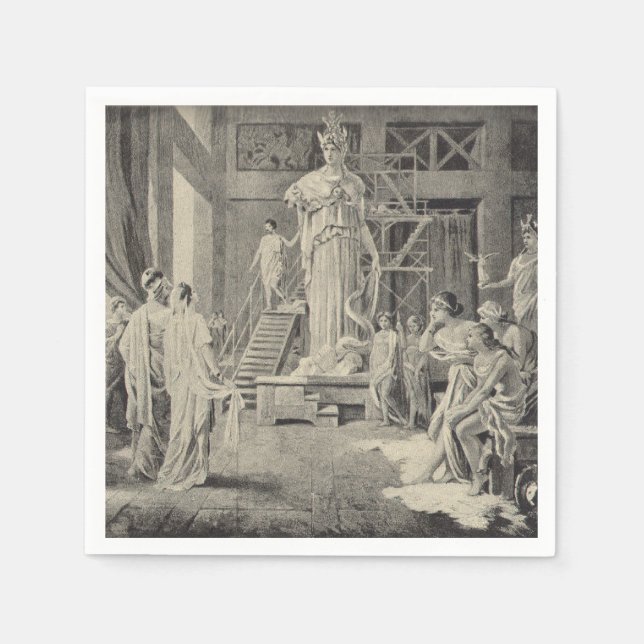 Athena i Parthenon Pappersservett (Framsidan)