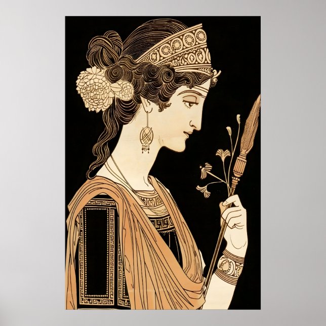 Athena konsttryck Antik grekisk gudinna Poster (Framsidan)