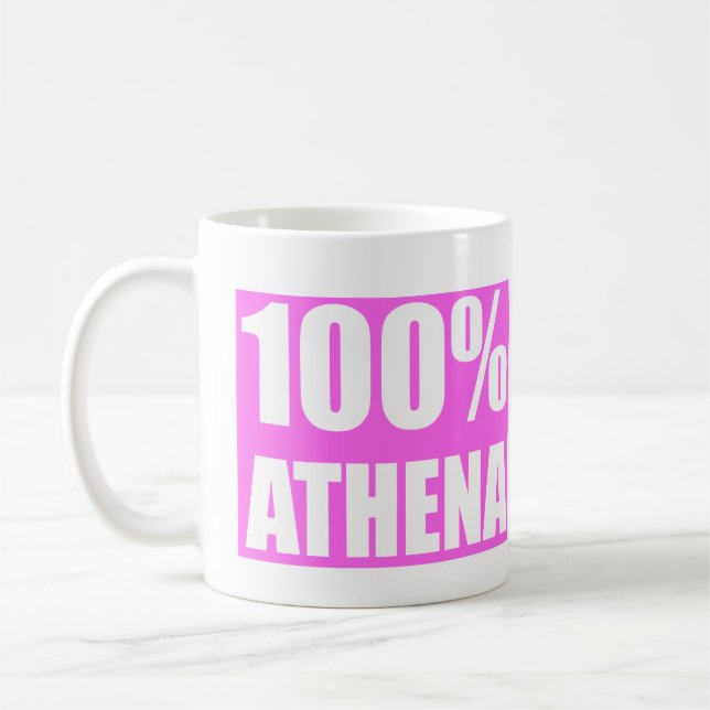 Athena namn 100 procent kaffemugg (Vänster)