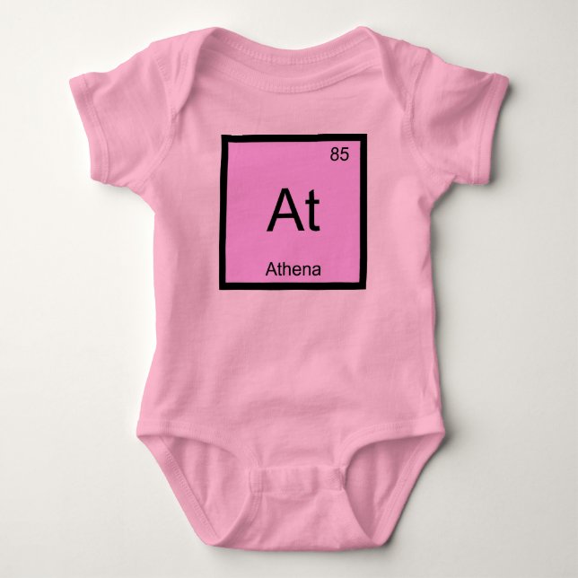 Athena Namn Kemi Element Periodiska Systemet Tee Shirt (Framsida)