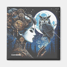 Athena och hennes uggla Magnet