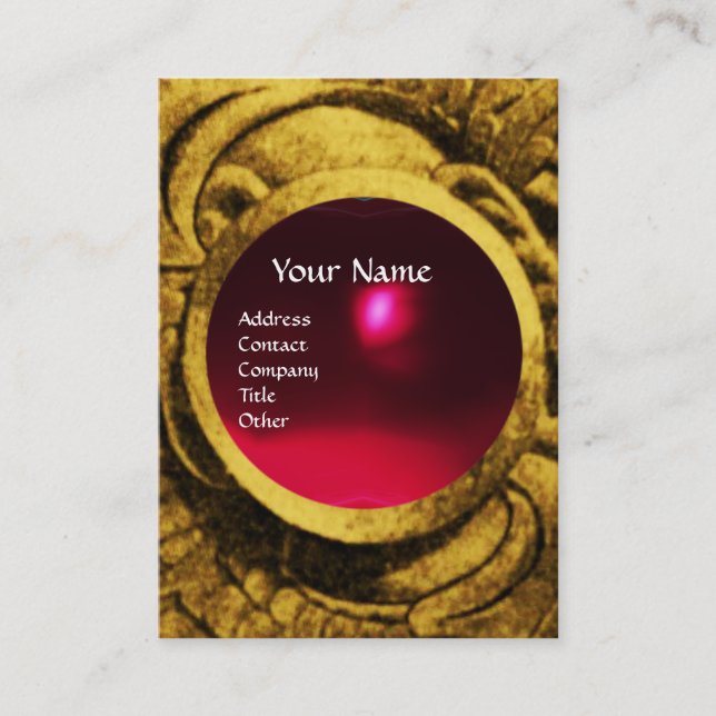 ATHENA OCH KAMPANDE GRIFFINS MONOGRAM, Red Ruby Visitkort (Framsida)