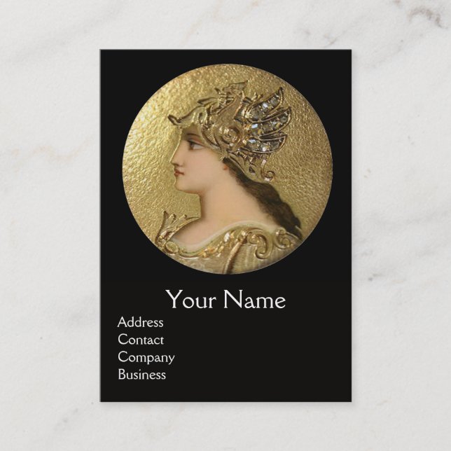 ATHENA OCH KAMPANDE GRIFFINS MONOGRAM, Red Ruby Visitkort (Framsida)