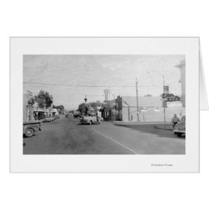 Athena, Oregon Main Street View Photograph Hälsningskort