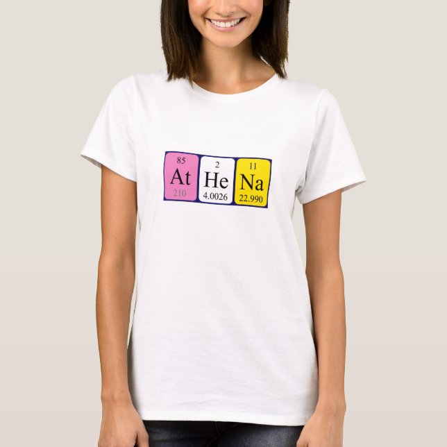 Athena periodisk skjorta bord namn t-shirt (Framsida)