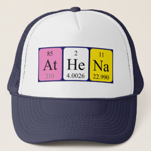 Athena periodiskt bord namn hat keps