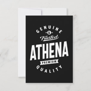 Athena Personlig Namn Birthday Gift OSA Kort