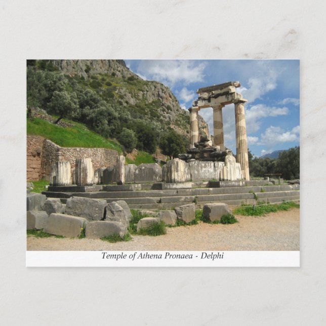 Athena Pronaea-templet - Delphi Vykort (Framsida)