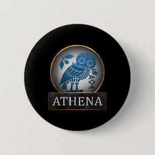 Athena Uggla symbol för den grekiske gudinnan i Wi Knapp