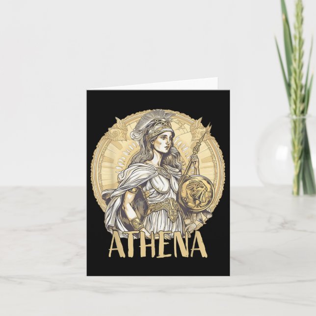 Athena, visdomens gudinna och kort (Framsida)
