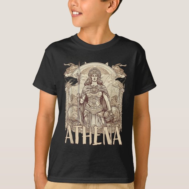 Athena, visdomens gudinna och t shirt (Framsida)