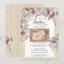 Athena Wood Baptism-inbjudan