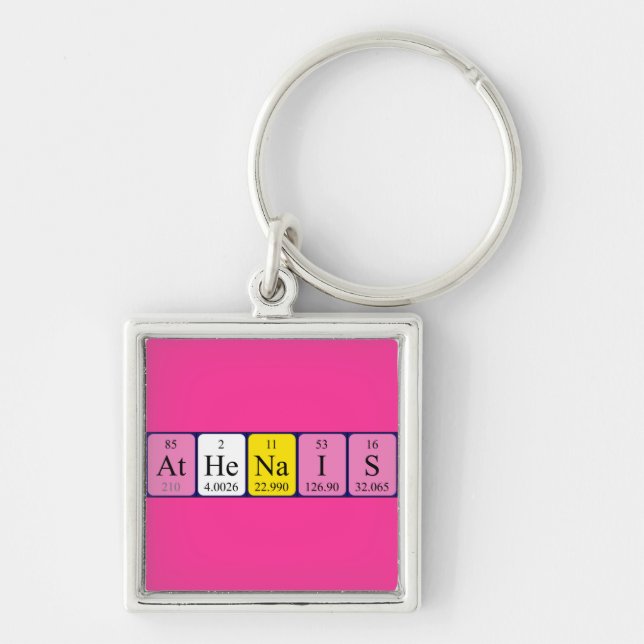Athénaïs Periodisk bord namn nyckelring (Framsidan)