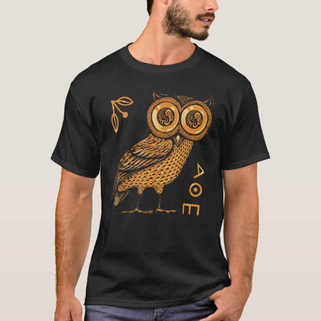 Athenas Uggla - grekiska mytologi - Ancient Greece T Shirt (Framsida)