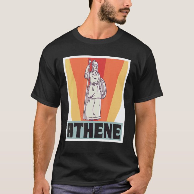 Athene Greece God grekiska Mythology Ancient Greec T Shirt (Framsida)