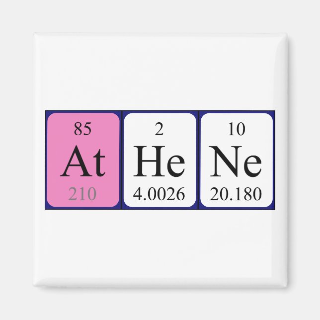 Athene periodisk magnet bord namn (Framsidan)