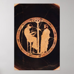 Athenian red-figur kylix som skildrar Aegeus Poster