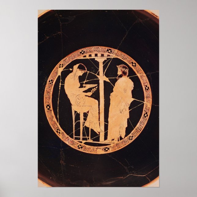 Athenian red-figur kylix som skildrar Aegeus Poster (Framsidan)