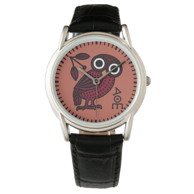 Athenian Uggla Ancient Grekiska Tetradrachm Coin Armbandsur (Framsida)