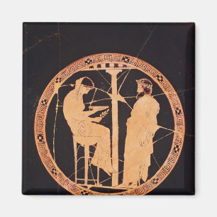 Athenianröd-figur kylix som visar Aegeus Magnet