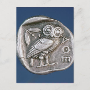 Athenisk tetradrachm vykort