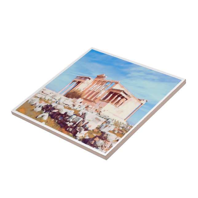 ATHENS, Akropolis, Grekland Kakelplatta (Sidan)