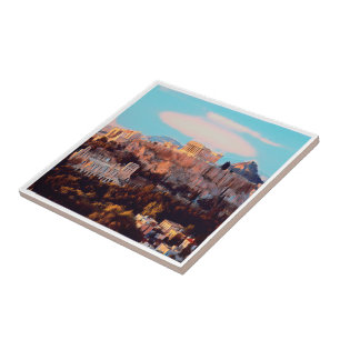 ATHENS, Akropolis, Grekland Kakelplatta