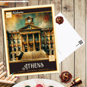 Athens, Alabama   Gammal vykort